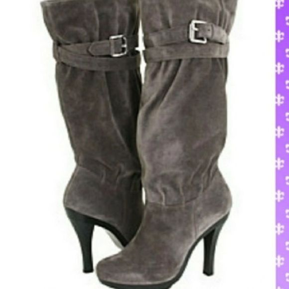 Michael Kors Kincade suede slouchy boots. - Picture 1 of 14